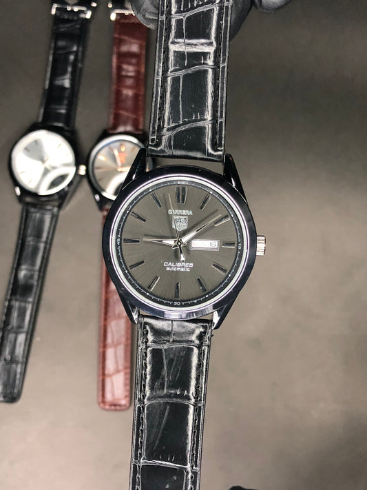 Carrera Calibre 5 Black Strap With Black Dial