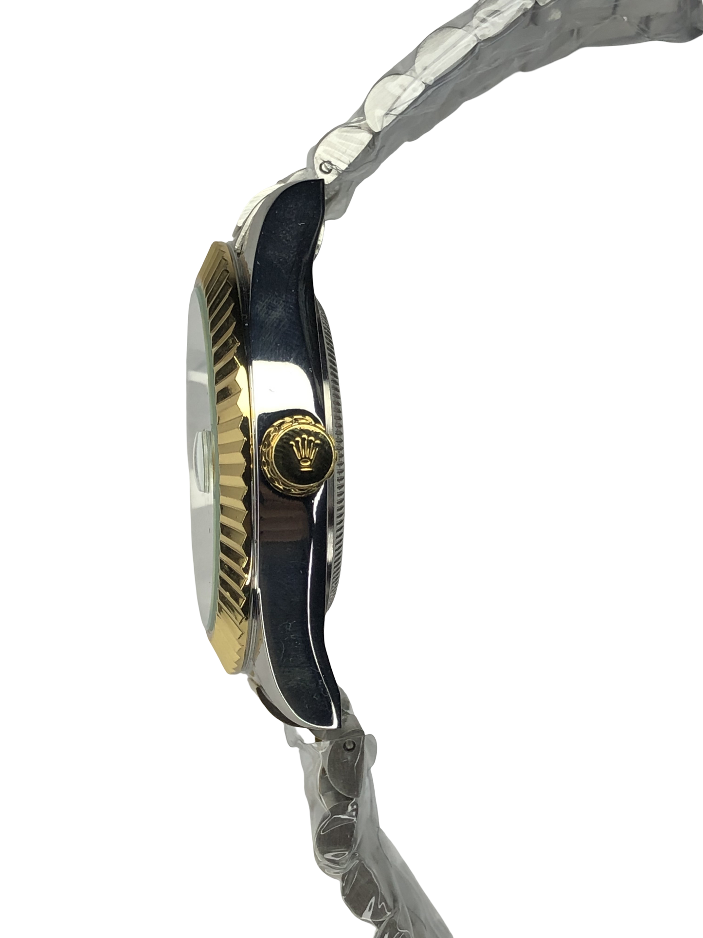 Rlx Stainless Steel Golden Silver with Black Dial