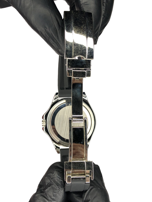 Rolex Oyster Perpetual Silicon Strap Black Dial