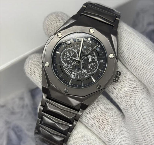 Hublot  Diamond Cut Skeleton Grey