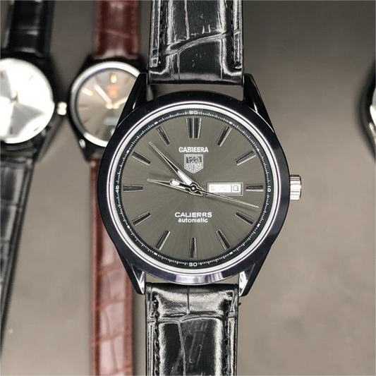 Carrera Calibre 5 Black Strap With Black Dial