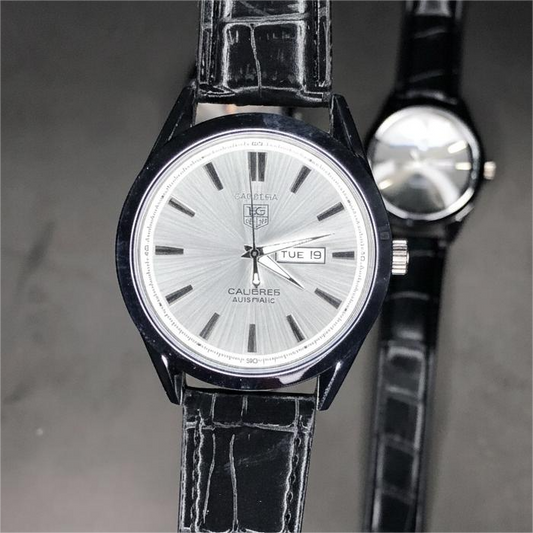 Carrera Calibre 5 Black Strap With White Dial