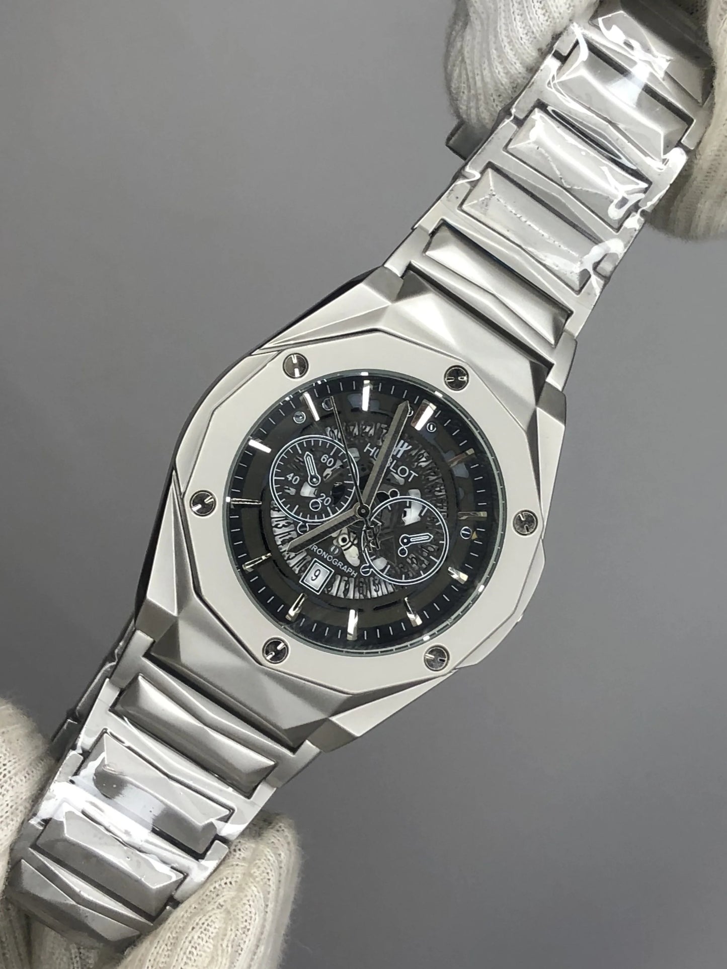 Hublot  Diamond Cut Skeleton Watch