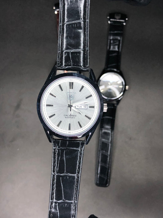Carrera Calibre 5 Black Strap With White Dial
