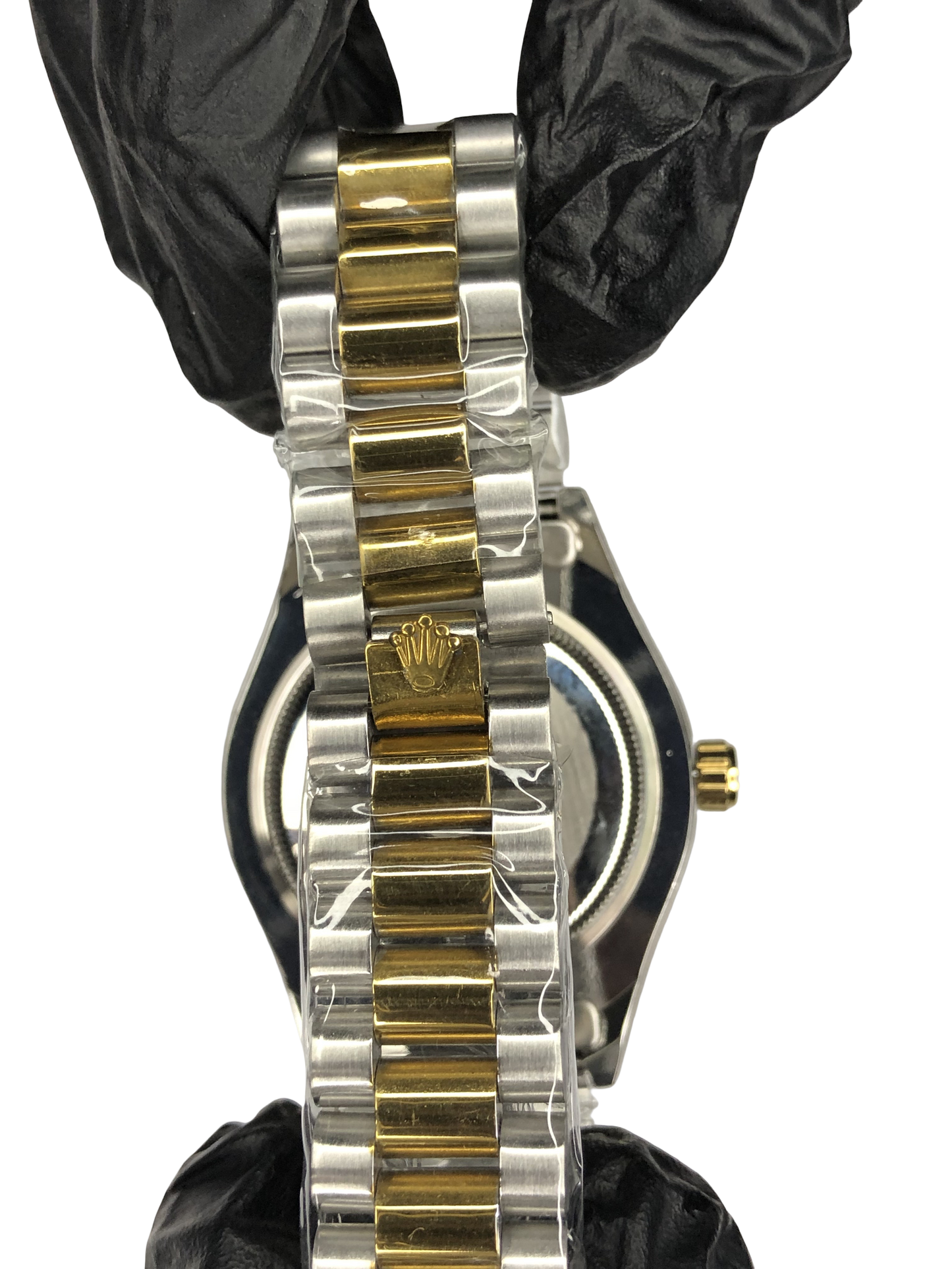Rlx Stainless Steel Golden Silver with Green Dial