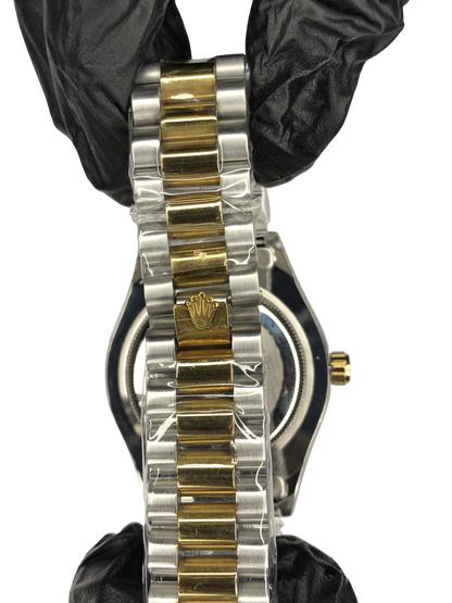 Rlx Stainless Steel Golden Silver with Green Dial