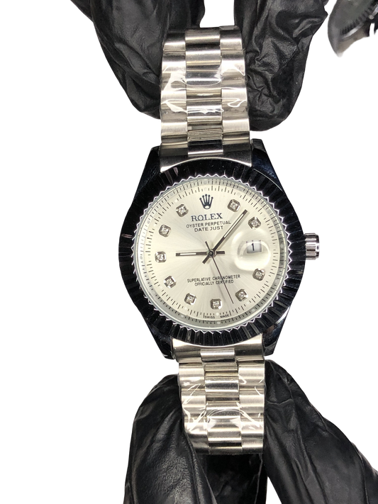 Rlx Stainless Steel Silver with White Dial