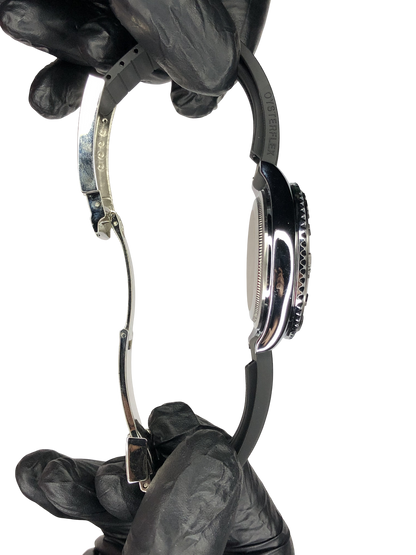 Rolex Oyster Perpetual Silicon Strap Black Dial