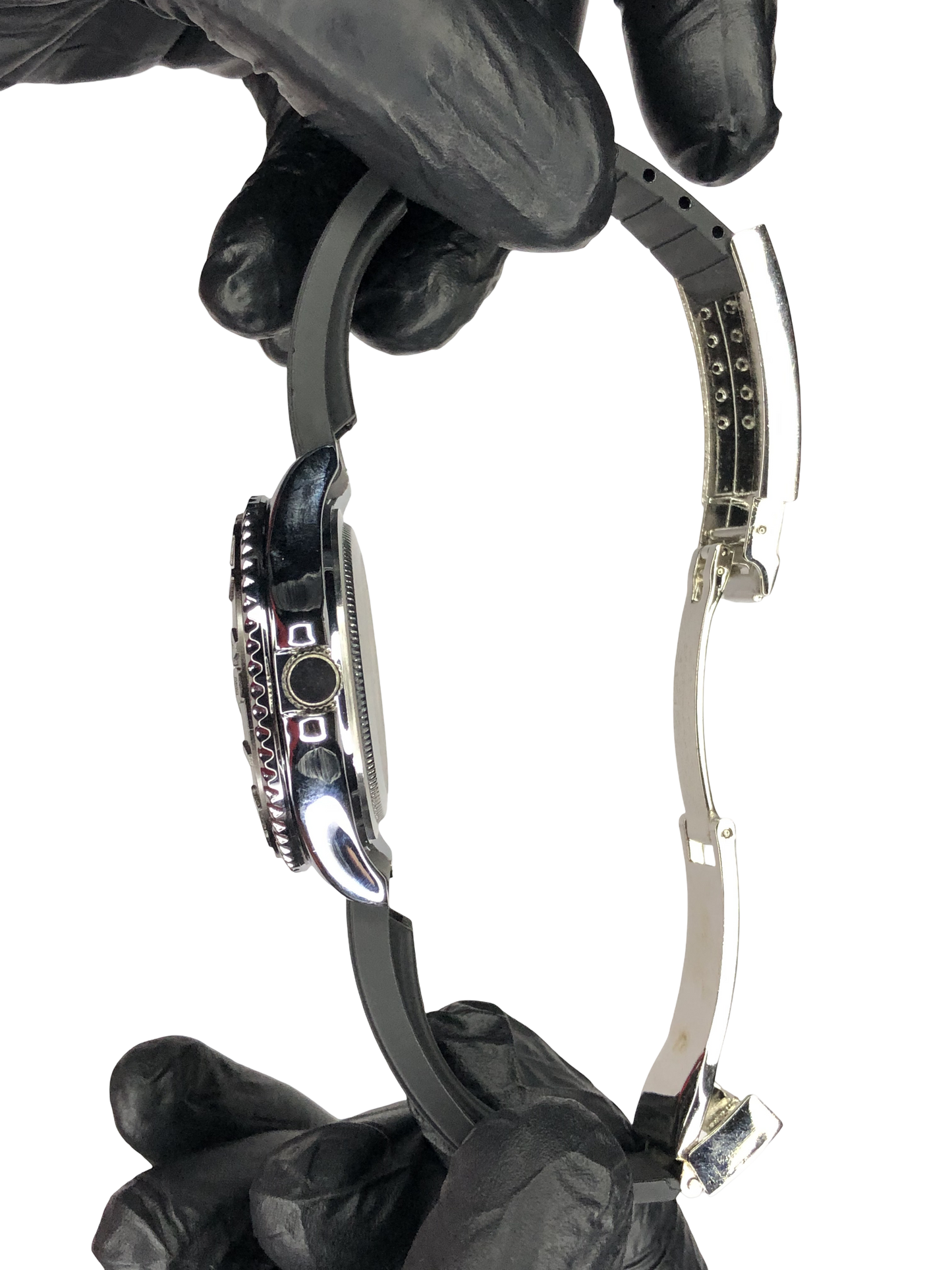 Rolex Oyster Perpetual Silicon Strap Black Dial