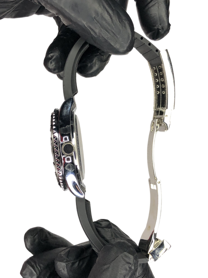 Rolex Oyster Perpetual Silicon Strap Black Dial