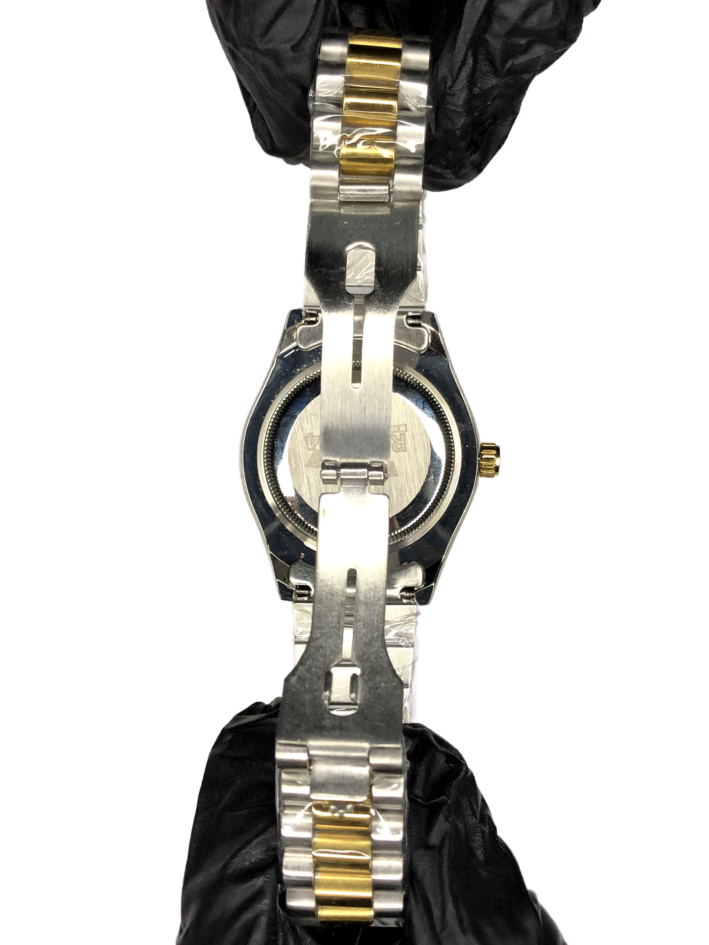 Rlx Stainless Steel Golden Silver with Green Dial